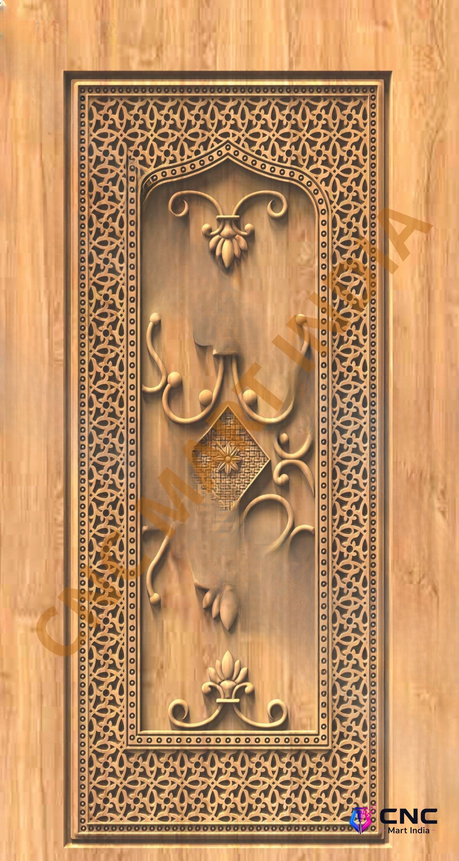 GSK EMBOSSING - EMD-82 Classic Archway Ornamental Door 3D Relief Model